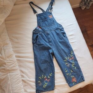 Vintage Butterfly Capri Overalls